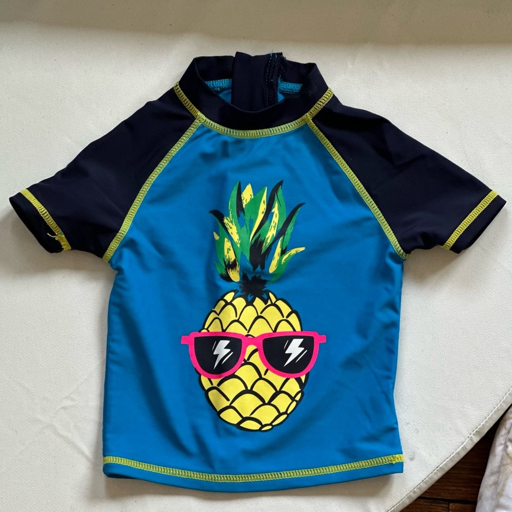 Primark Pineapple Sunglasses Face Rash Guard Swimsuit • NWOT 🍍